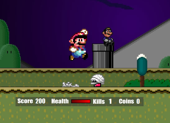 mario halloween flash game