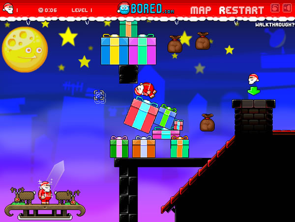 Screenshot: Super Santa Kicker 2. 