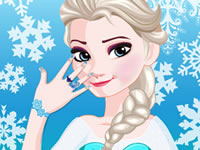 Queen Elsa Nail Design