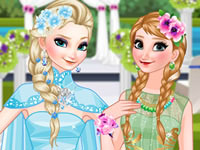 Bride Elsa and Bridesmaid Anna