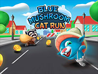 Blue Mushroom Cat Run