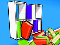 On the shelves - Game Sort the books by color