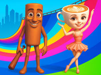 Crazy Downhill! Ragdoll Fall Down!